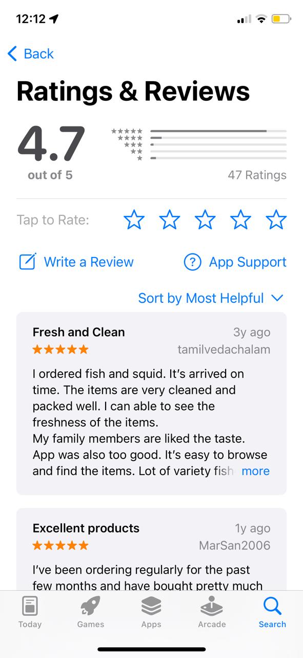 Review screenshot from Google