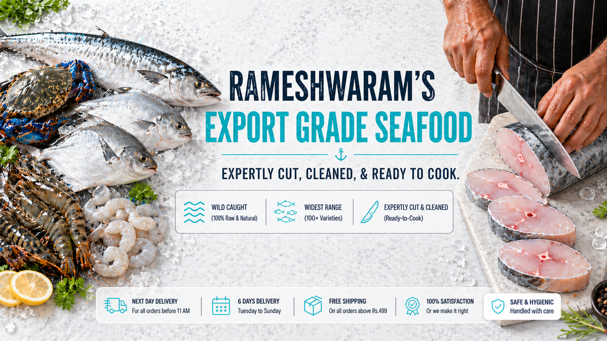 Fresh & Tender Seafood from the shores of Rameshwaram | FreshKatch
