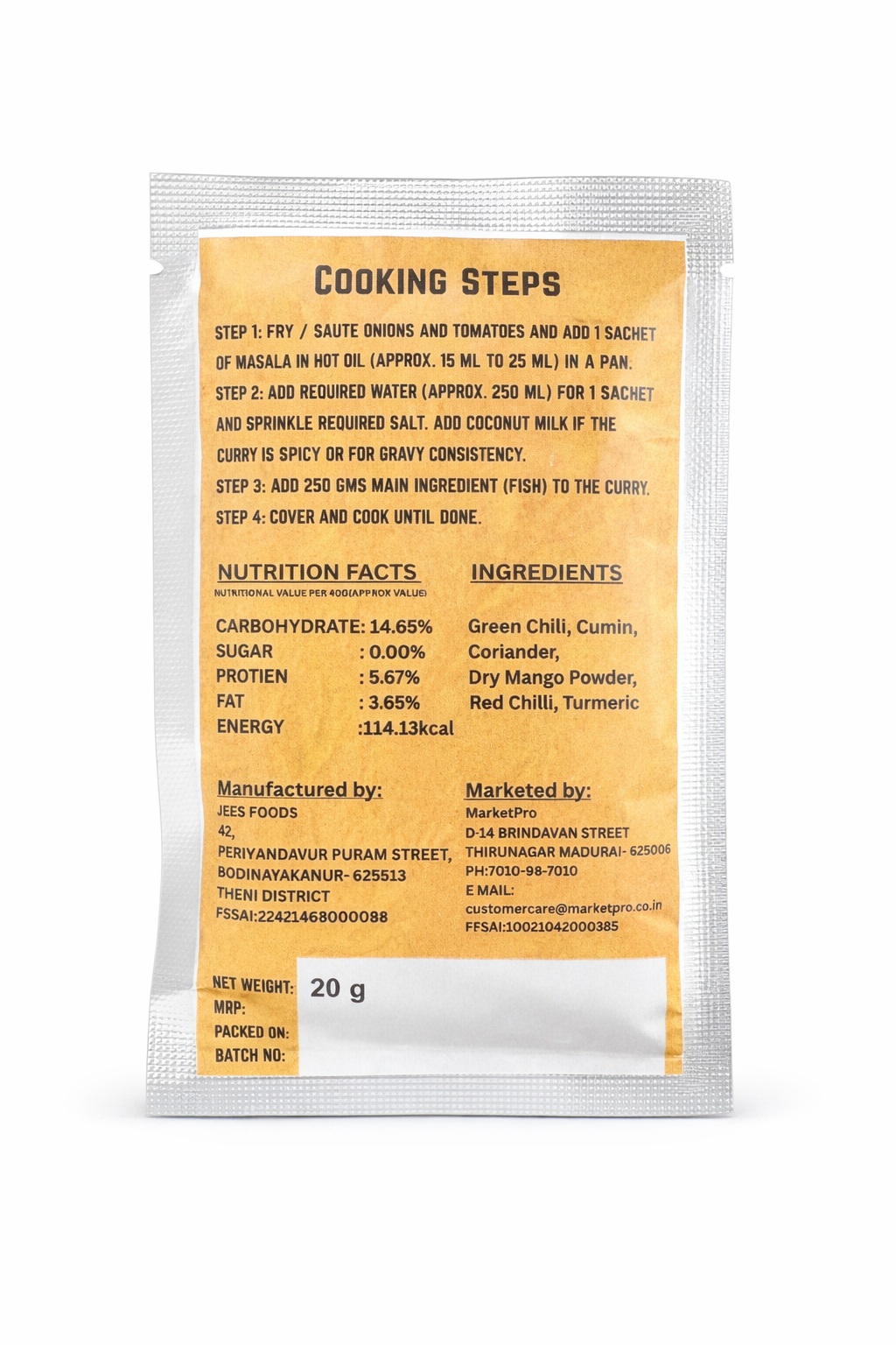 Coastal Style Fish Masala - 20 gms (Pack of 2)