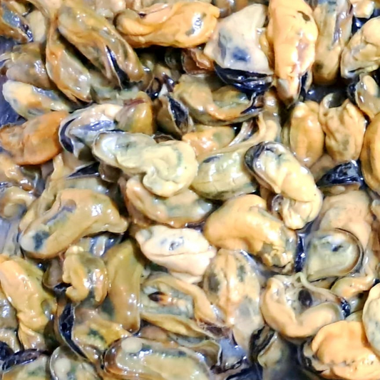 Brown Mussels meat |
